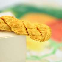 Натуральный шелк для вышивания, золотисто-охристая гамма, цвет 86-4