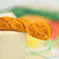 Натуральный шелк для вышивания, золотисто-охристая гамма, цвет 86-6