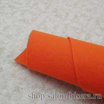 Фетр жесткий т.оранжевый 825 Корея 1/4 (16x26 см.), 1.2 мм