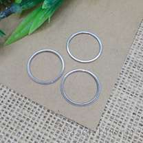 Коннектор кольцо D=20 мм из нержавеющей стали, серебристый