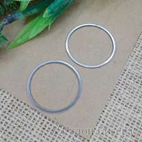 Коннектор кольцо D=30 мм из нержавеющей стали, серебристый