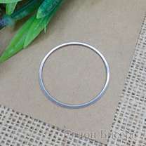 Коннектор кольцо D=35 мм из нержавеющей стали, серебристый