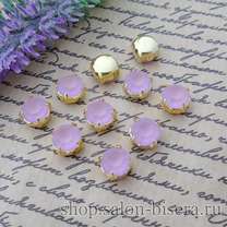 Шатоны Preciosa матовые 8 mm (ss39) Violet/золото