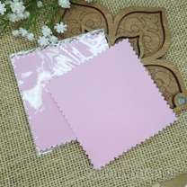 Салфетка для ухода за бижутерией розовая, 8x8 см.